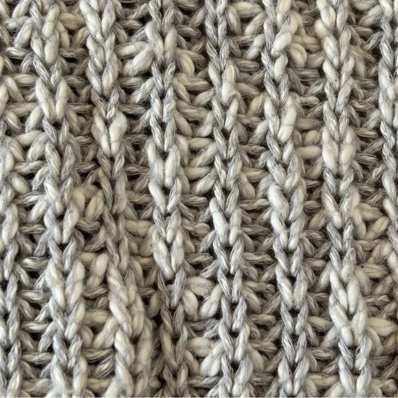 LUCKY BRAND Knit Open Front Cardigan Oatmeal Beige Women Sz Medium - Picture 6 of 6